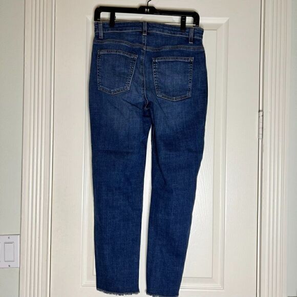 Eileen Fisher Raw Hem Cropped Capri Jeans Size 2 - Picture 2 of 6